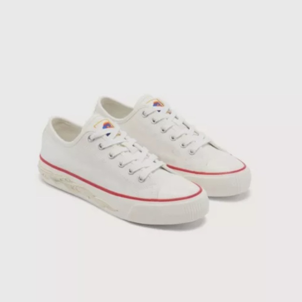 SANDRO Anouk White Sneakers EU38 7-7.5 NWOB